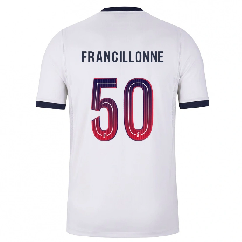 DanxenキッズBryan Francillonne#50白黒赤アウェイシャツ2026/27ジャージーユニフォーム
