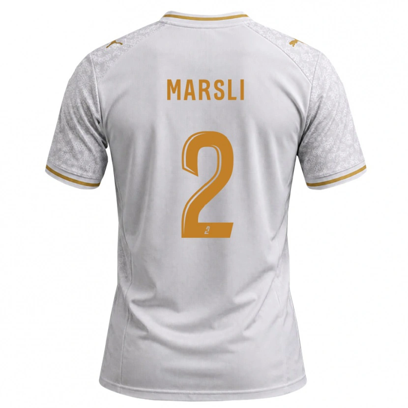 DanxenキッズAdam Marsli#2白 グレー ゴールデンロッドアウェイシャツ2026/27ジャージーユニフォーム