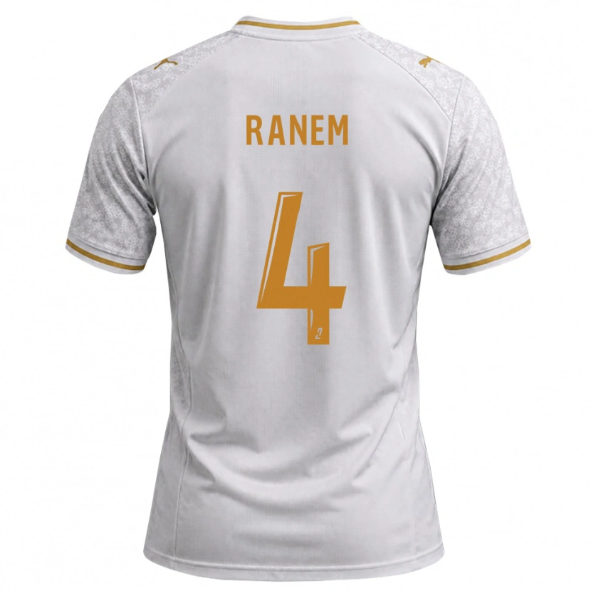 DanxenキッズNassim Ranem#4白 グレー ゴールデンロッドアウェイシャツ2026/27ジャージーユニフォーム