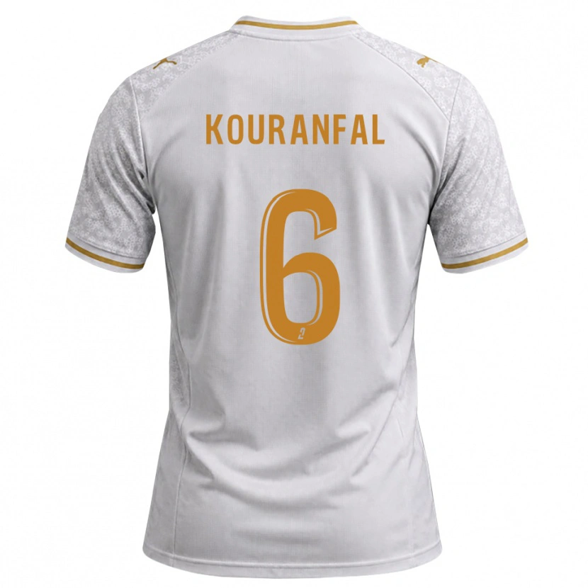 DanxenキッズChamsedin Kouranfal#6白 グレー ゴールデンロッドアウェイシャツ2026/27ジャージーユニフォーム
