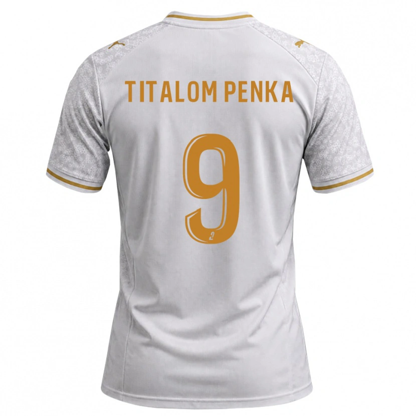 DanxenキッズTitalom Penka#9白 グレー ゴールデンロッドアウェイシャツ2026/27ジャージーユニフォーム