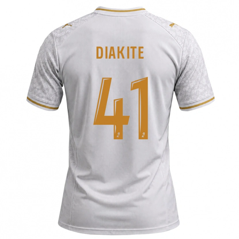 Danxenキッズイブラヒム・ディアキテ#41白 グレー ゴールデンロッドアウェイシャツ2026/27ジャージーユニフォーム