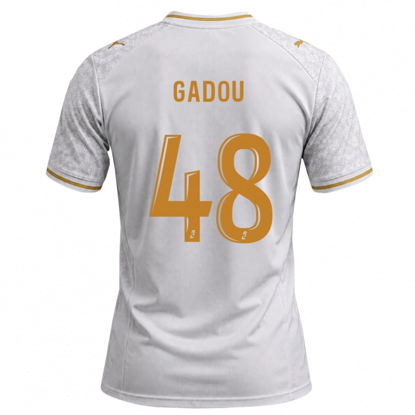 DanxenキッズArone Gadou#48白 グレー ゴールデンロッドアウェイシャツ2026/27ジャージーユニフォーム