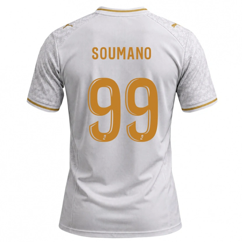 DanxenキッズSambou Soumano#99白 グレー ゴールデンロッドアウェイシャツ2026/27ジャージーユニフォーム