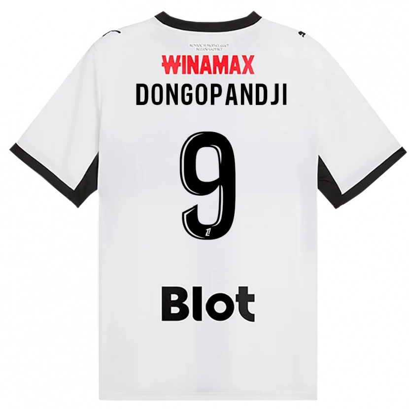DanxenキッズKelvin Dongopandji#9黒白赤アウェイシャツ2026/27ジャージーユニフォーム
