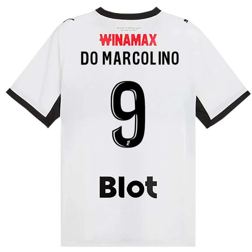 DanxenキッズAlan Do Marcolino#9黒白赤アウェイシャツ2026/27ジャージーユニフォーム