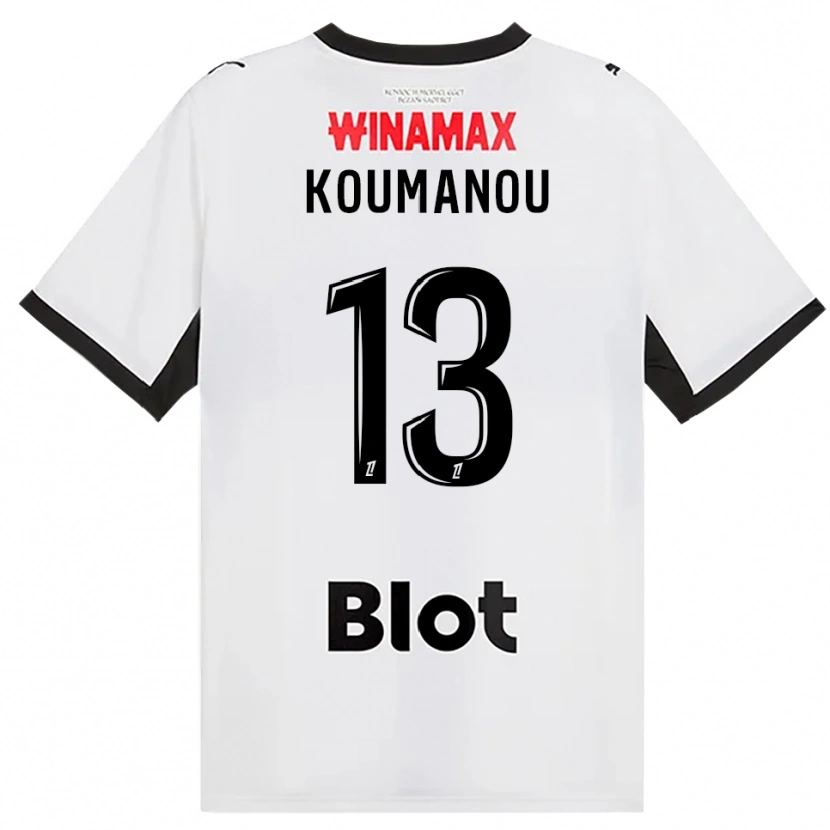 DanxenキッズNoa Koumanou#13黒白赤アウェイシャツ2026/27ジャージーユニフォーム