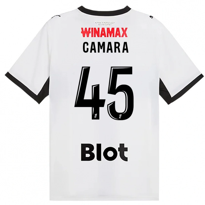 Danxenキッズマディ・カマラ#45黒白赤アウェイシャツ2026/27ジャージーユニフォーム