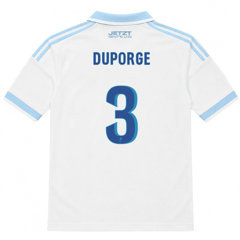 DanxenキッズMorgane Duporge#3ライトスカイブルー 白 赤アウェイシャツ2026/27ジャージーユニフォーム