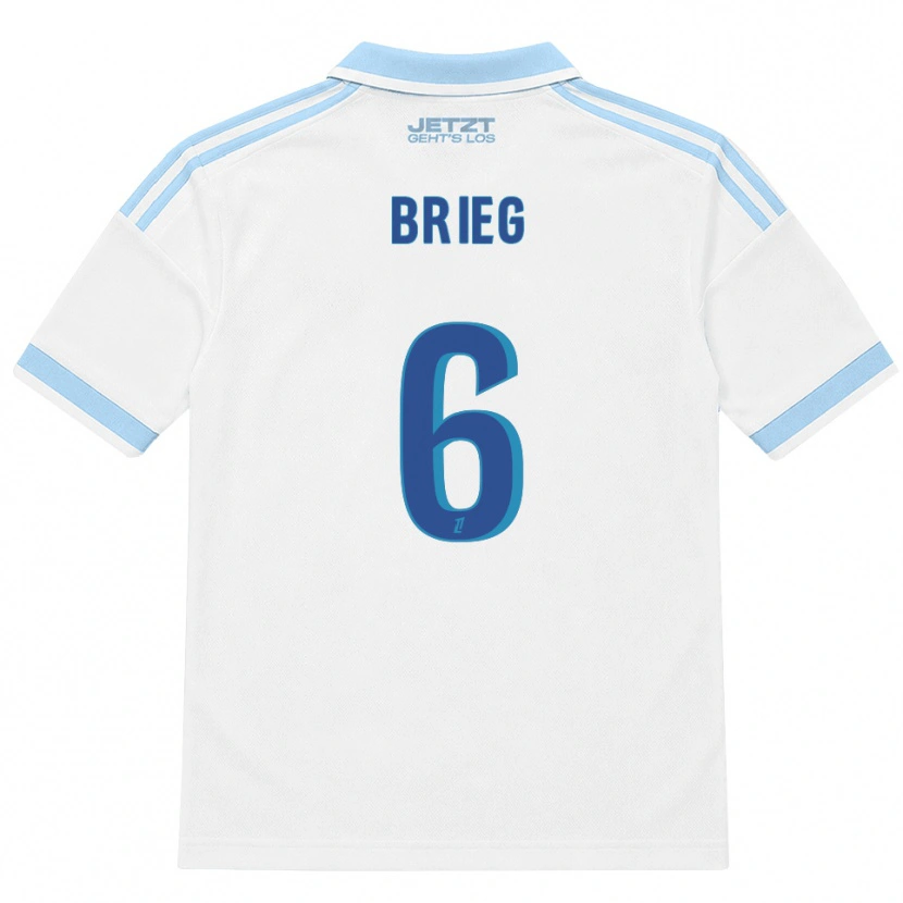 DanxenキッズRedouan Brieg#6ライトスカイブルー 白 赤アウェイシャツ2026/27ジャージーユニフォーム