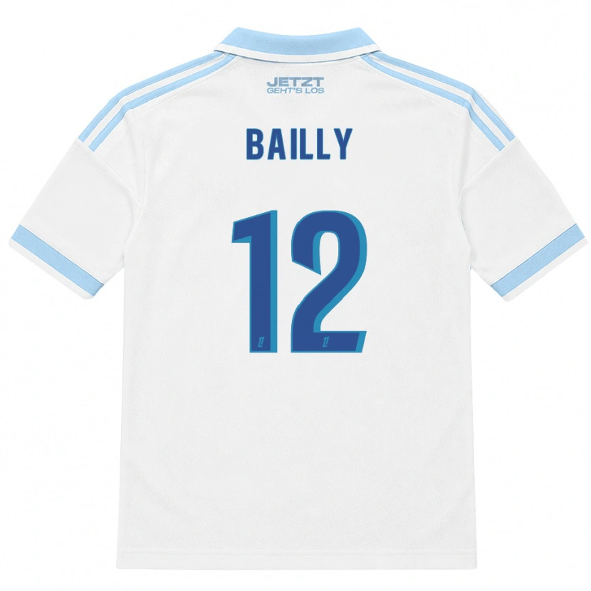 DanxenキッズMelvine Bailly#12ライトスカイブルー 白 赤アウェイシャツ2026/27ジャージーユニフォーム