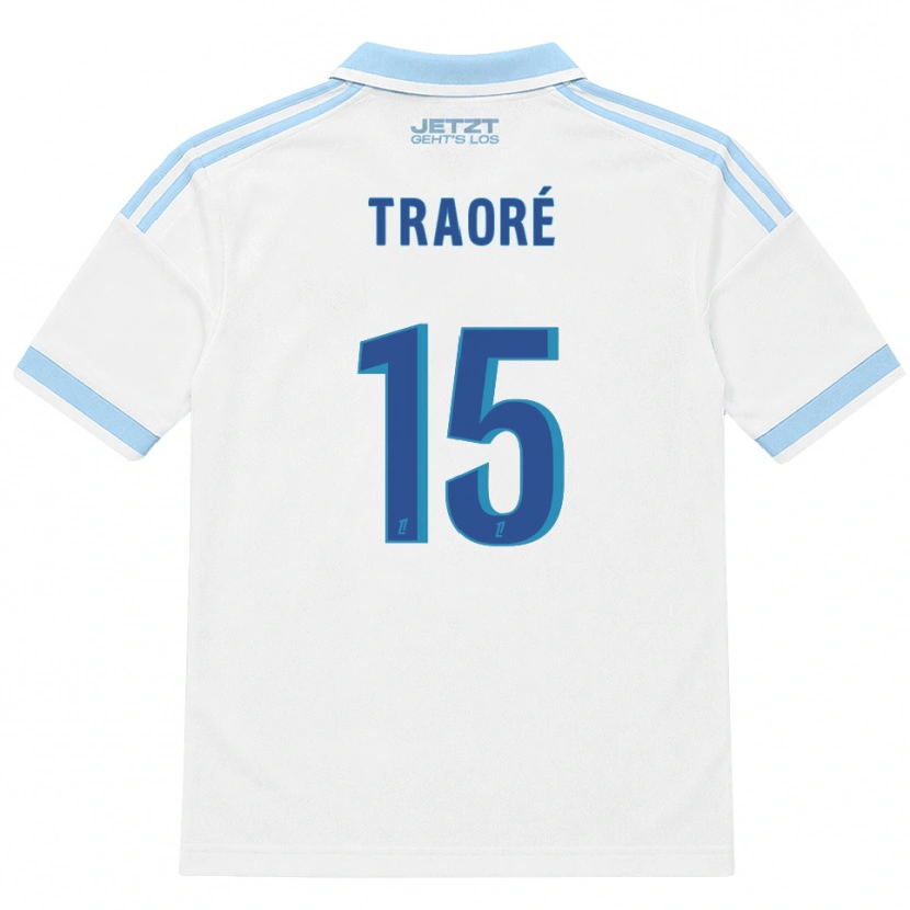 DanxenキッズErwan Traoré#15ライトスカイブルー 白 赤アウェイシャツ2026/27ジャージーユニフォーム