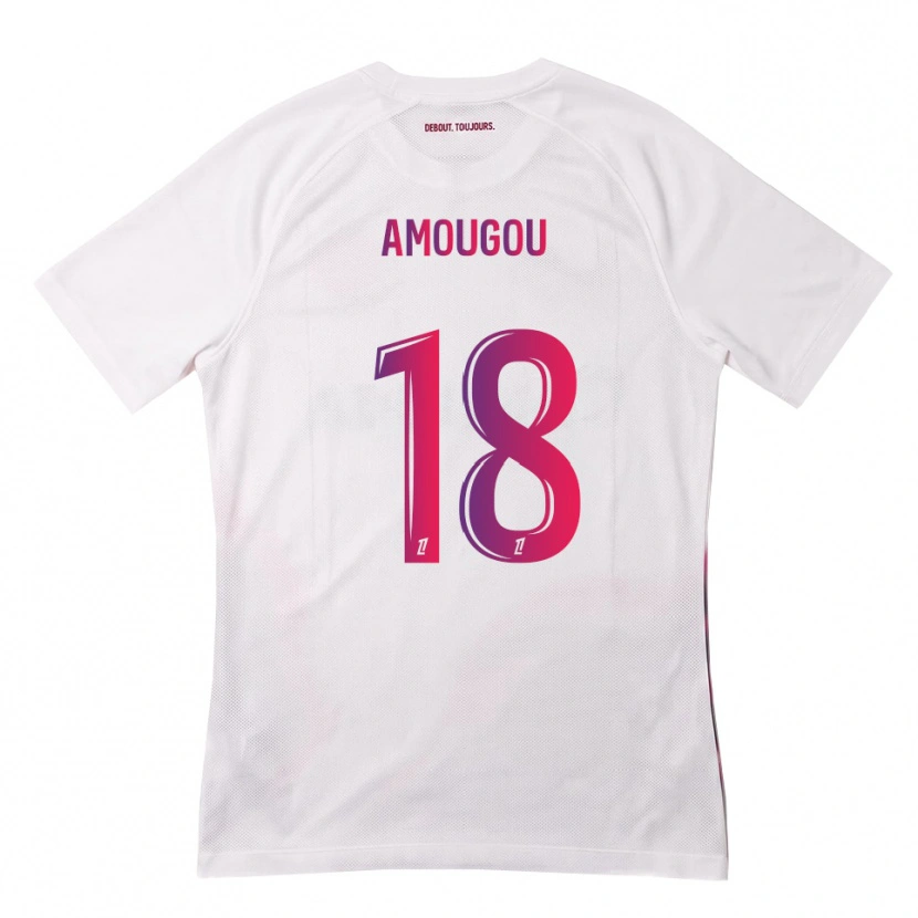 DanxenキッズMathis Amougou#18白 ピンク 紫アウェイシャツ2026/27ジャージーユニフォーム