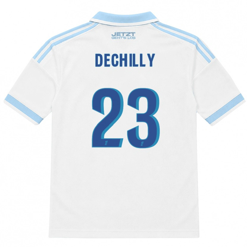 DanxenキッズPauline Dechilly#23ライトスカイブルー 白 赤アウェイシャツ2026/27ジャージーユニフォーム