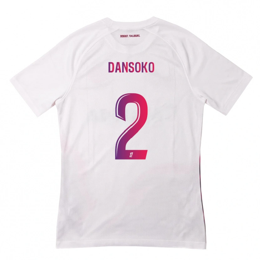 Danxenキッズムハマド・ダンスク#2白 ピンク 紫アウェイシャツ2026/27ジャージーユニフォーム