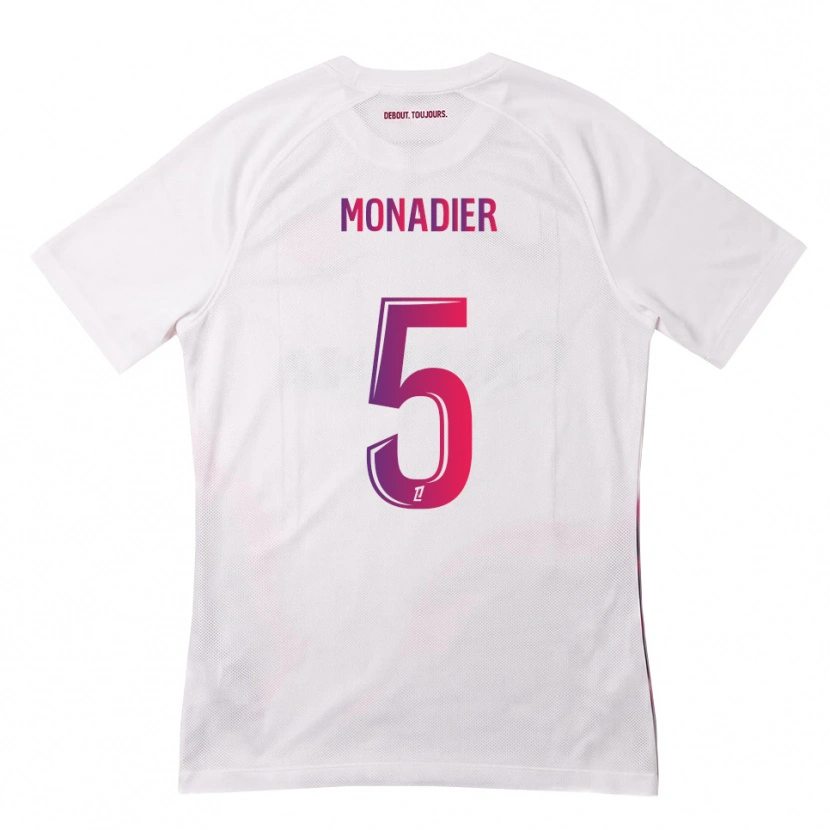 DanxenキッズPauline Monadier#5白 ピンク 紫アウェイシャツ2026/27ジャージーユニフォーム