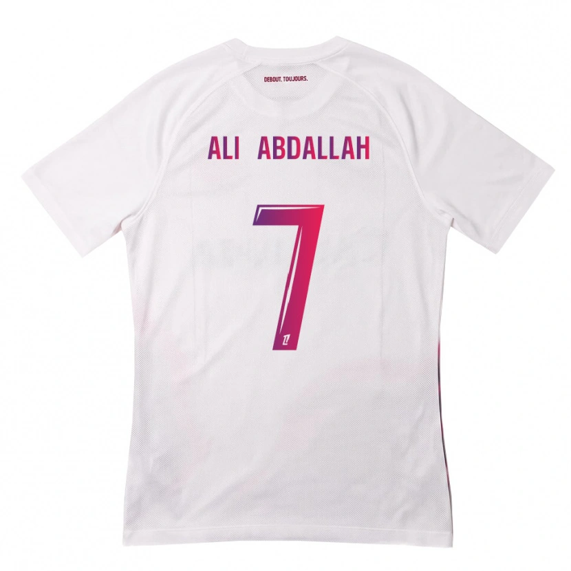 DanxenキッズNivine Ali Abdallah#7白 ピンク 紫アウェイシャツ2026/27ジャージーユニフォーム