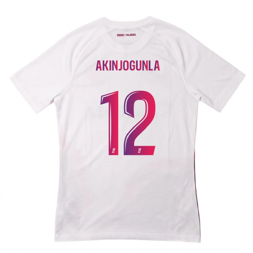 DanxenキッズMichaël Akinjogunla#12白 ピンク 紫アウェイシャツ2026/27ジャージーユニフォーム