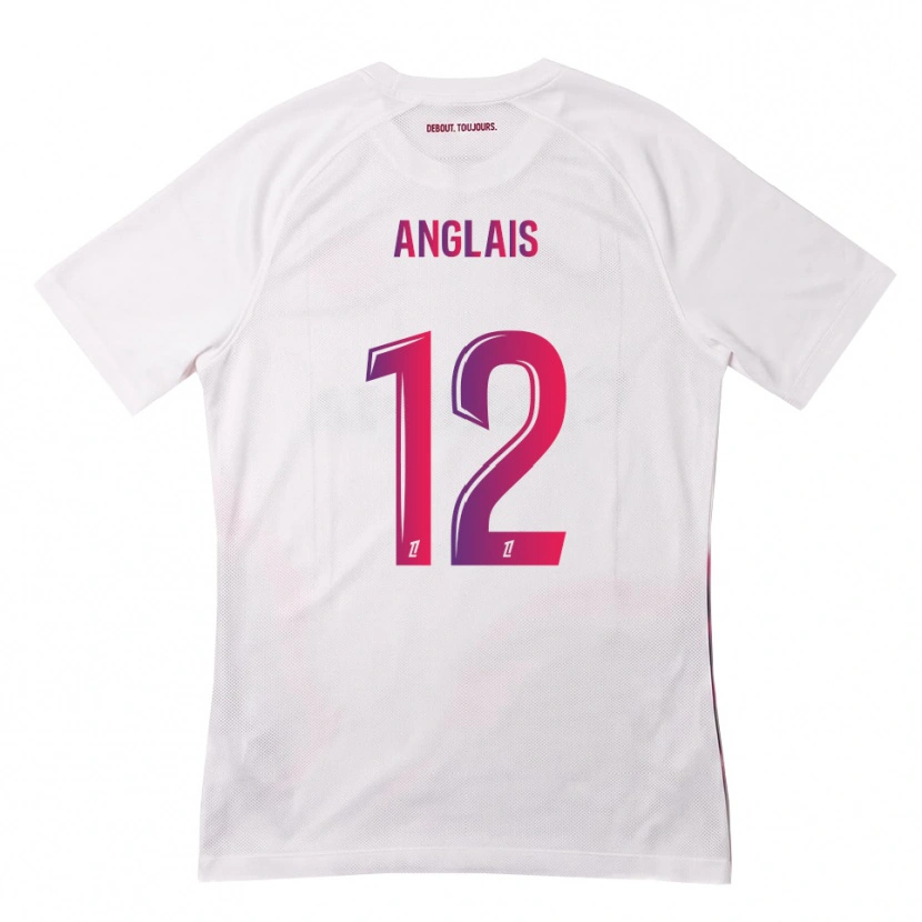 DanxenキッズAnaëlle Anglais#12白 ピンク 紫アウェイシャツ2026/27ジャージーユニフォーム
