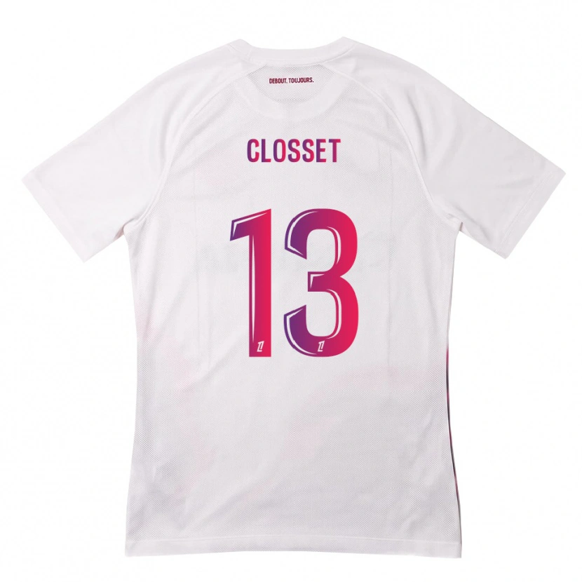 DanxenキッズOcéane Closset#13白 ピンク 紫アウェイシャツ2026/27ジャージーユニフォーム