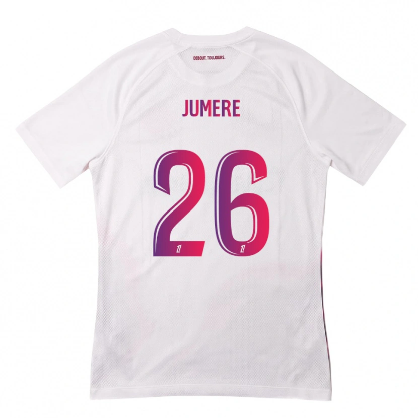 DanxenキッズLou Jumere Seignou#26白 ピンク 紫アウェイシャツ2026/27ジャージーユニフォーム