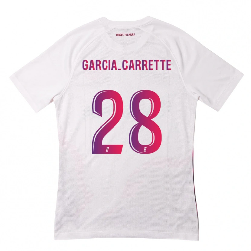 DanxenキッズHortense Garcia-Carrette#28白 ピンク 紫アウェイシャツ2026/27ジャージーユニフォーム