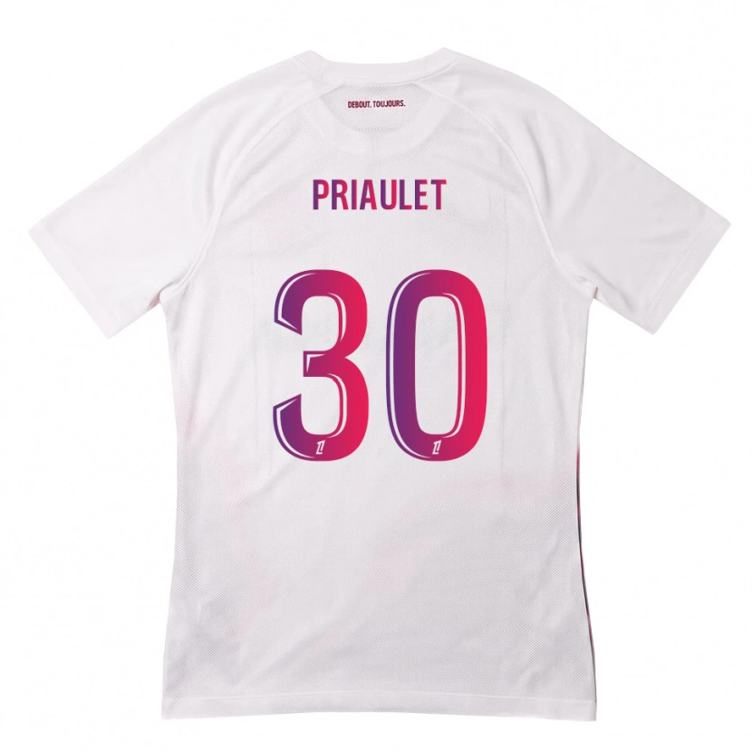 DanxenキッズAnaïs Priaulet#30白 ピンク 紫アウェイシャツ2026/27ジャージーユニフォーム