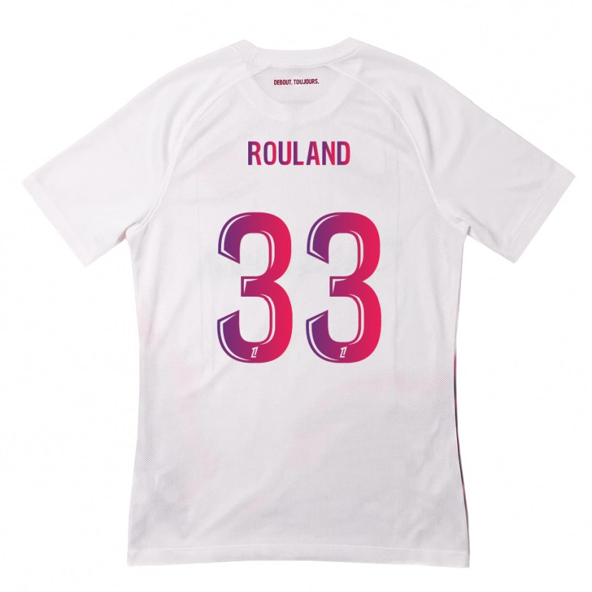 DanxenキッズPrune Rouland#33白 ピンク 紫アウェイシャツ2026/27ジャージーユニフォーム