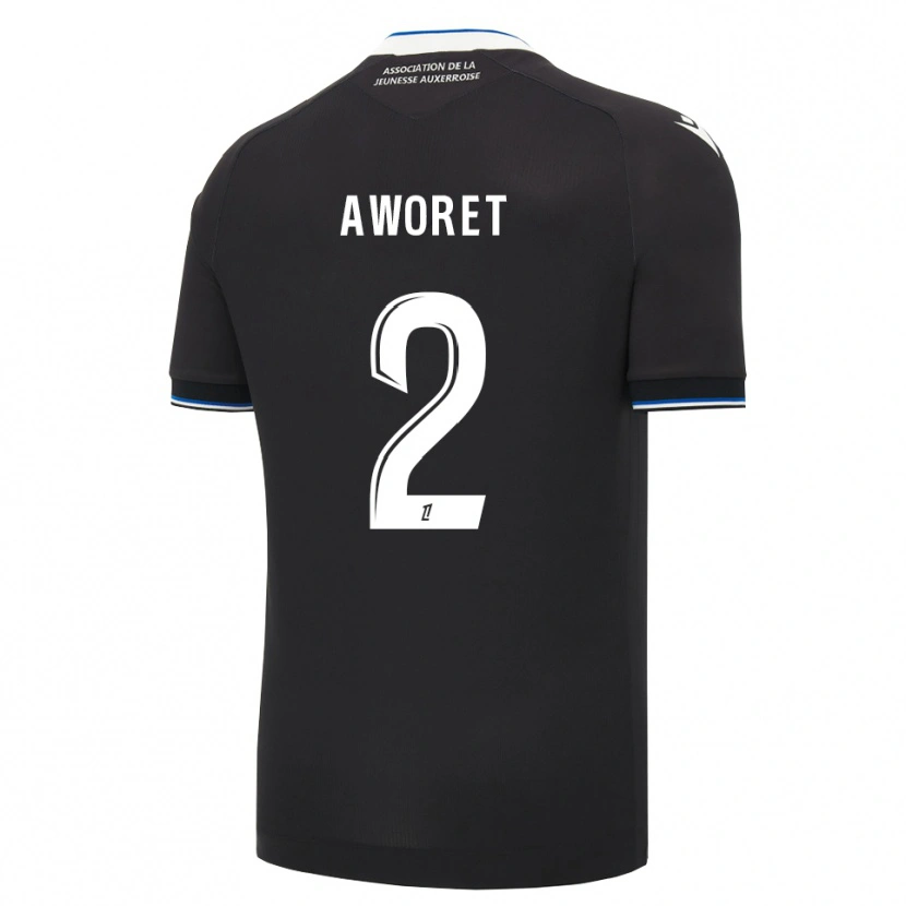 DanxenキッズFausther Aworet#2黒 青 白アウェイシャツ2026/27ジャージーユニフォーム