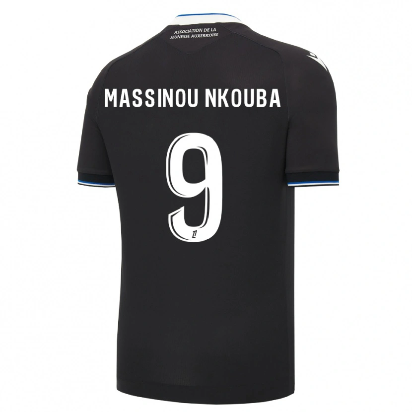 DanxenキッズPierre Massinou Nkouba#9黒 青 白アウェイシャツ2026/27ジャージーユニフォーム