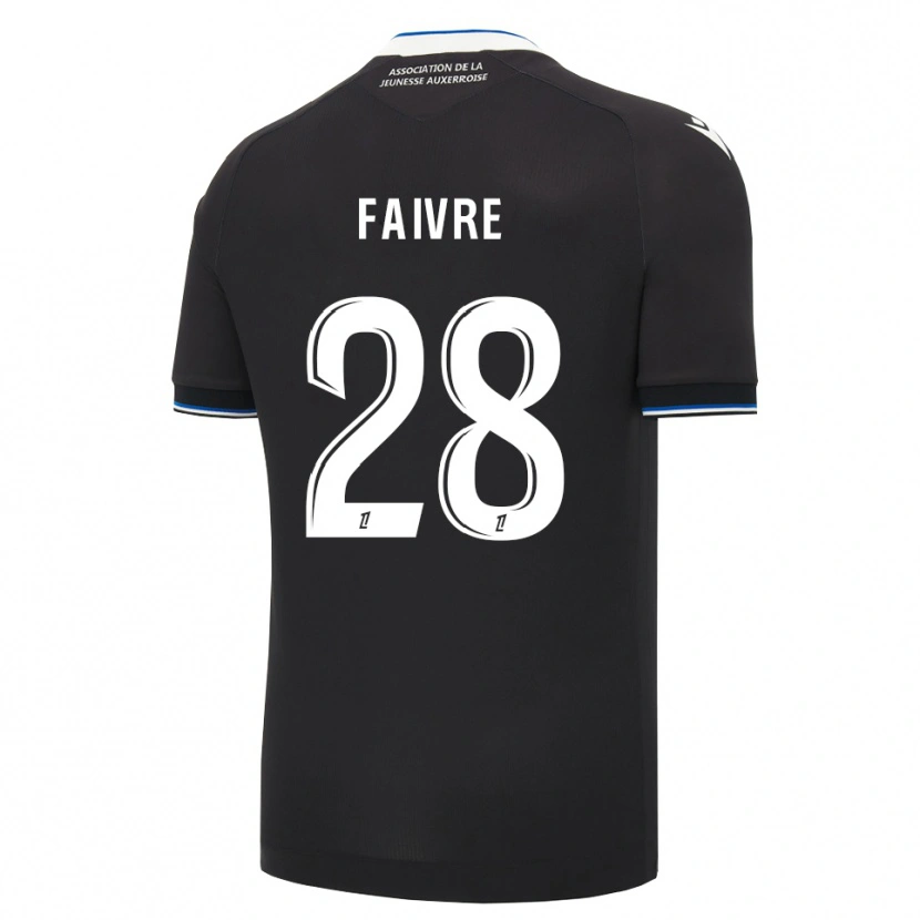 Danxenキッズローマン・フェーブル#28黒 青 白アウェイシャツ2026/27ジャージーユニフォーム
