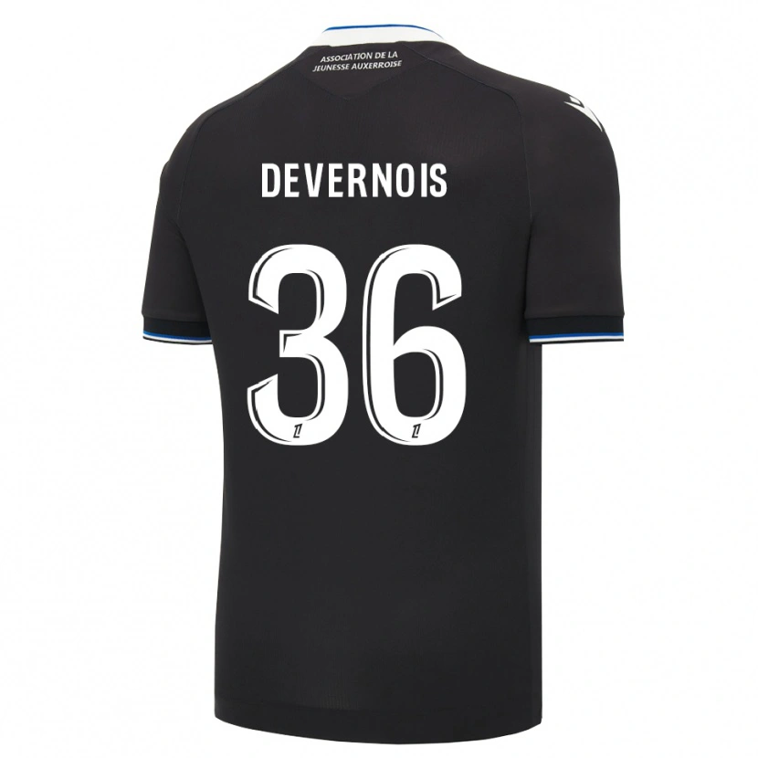 DanxenキッズTidiane Devernois#36黒 青 白アウェイシャツ2026/27ジャージーユニフォーム