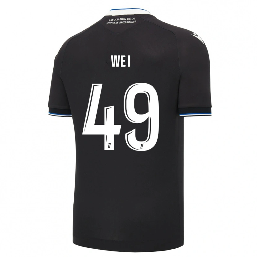 DanxenキッズXiangxin Wei#49黒 青 白アウェイシャツ2026/27ジャージーユニフォーム
