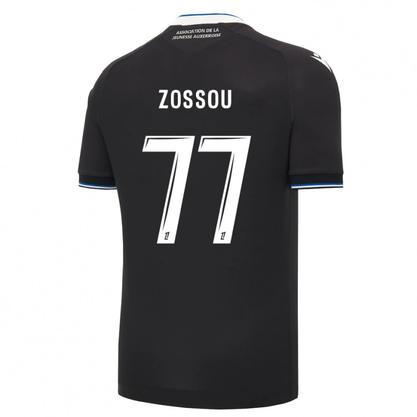 DanxenキッズAristide Zossou#77黒 青 白アウェイシャツ2026/27ジャージーユニフォーム
