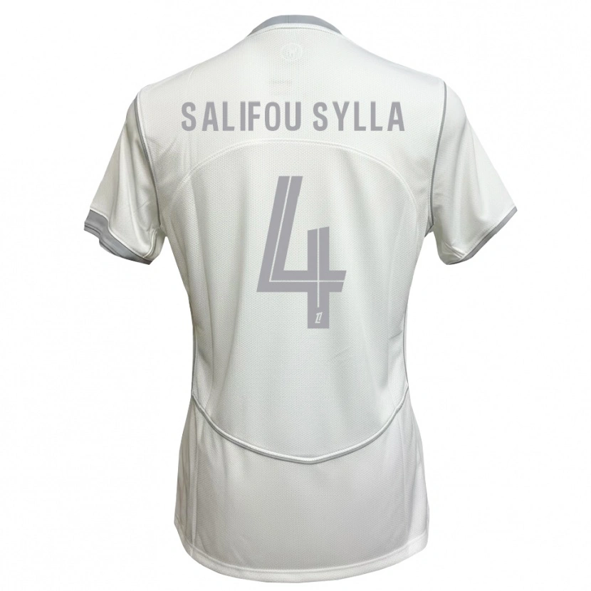 DanxenキッズSalifou Sylla#4白 グレーアウェイシャツ2026/27ジャージーユニフォーム