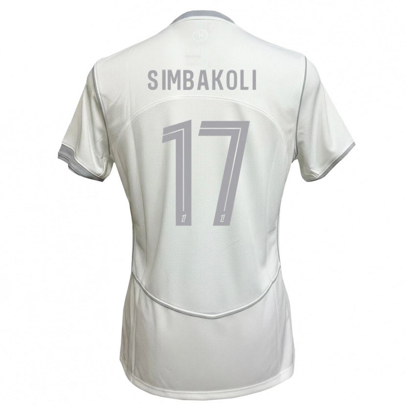 DanxenキッズUsman Simbakoli#17白 グレーアウェイシャツ2026/27ジャージーユニフォーム