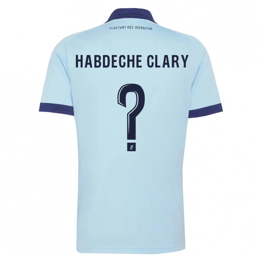 DanxenキッズYanis Habdeche Clary#0コーンフラワーブルー 黒アウェイシャツ2026/27ジャージーユニフォーム