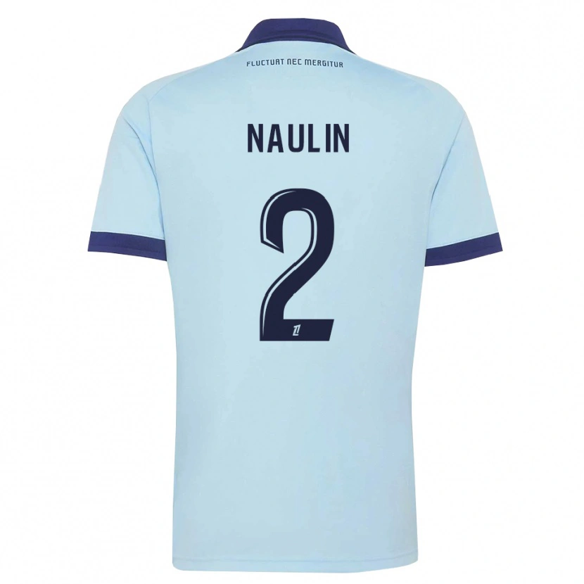 DanxenキッズEthan Naulin#2コーンフラワーブルー 黒アウェイシャツ2026/27ジャージーユニフォーム