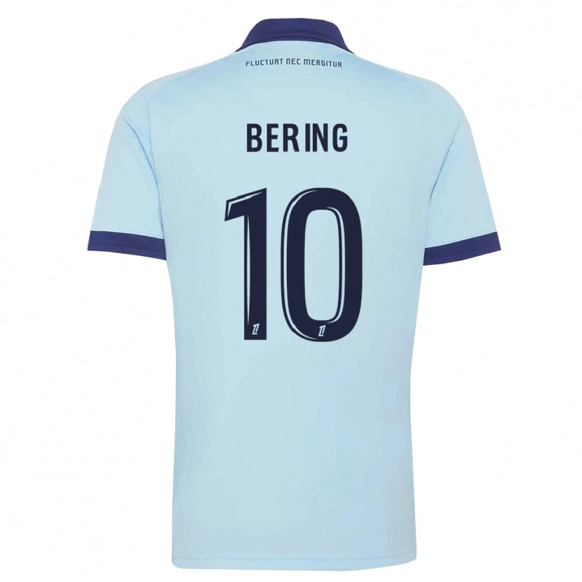 DanxenキッズAymerick Bering#10コーンフラワーブルー 黒アウェイシャツ2026/27ジャージーユニフォーム