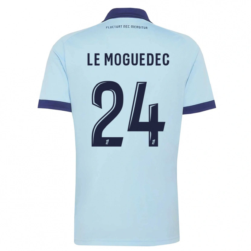 DanxenキッズAnaële Le Moguedec#24コーンフラワーブルー 黒アウェイシャツ2026/27ジャージーユニフォーム