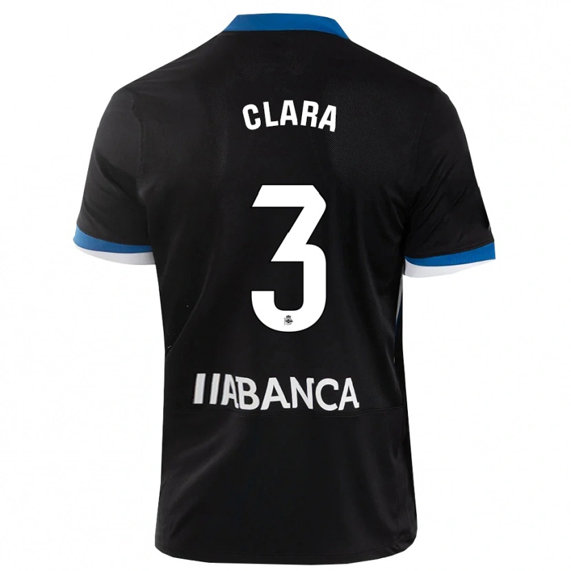 DanxenキッズClara Rodríguez#3黒 青 白アウェイシャツ2026/27ジャージーユニフォーム