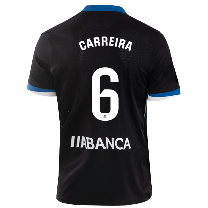 DanxenキッズDavid Carreira#6黒 青 白アウェイシャツ2026/27ジャージーユニフォーム