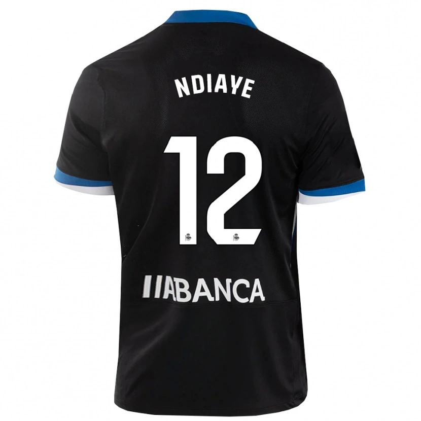 DanxenキッズMalick Ndiaye#12黒 青 白アウェイシャツ2026/27ジャージーユニフォーム