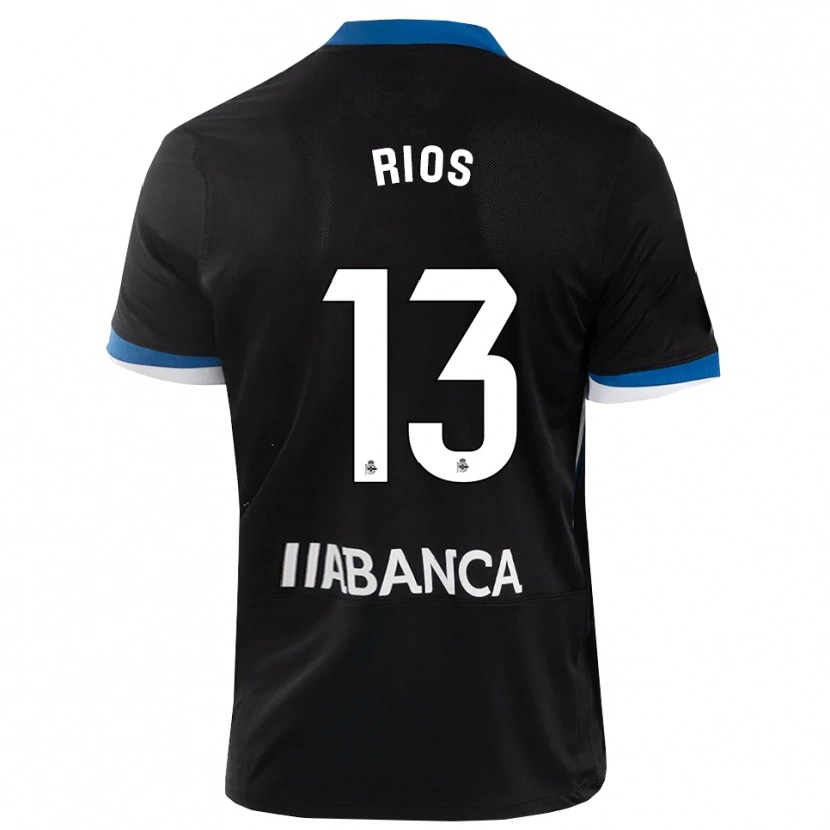 DanxenキッズHugo Rios#13黒 青 白アウェイシャツ2026/27ジャージーユニフォーム