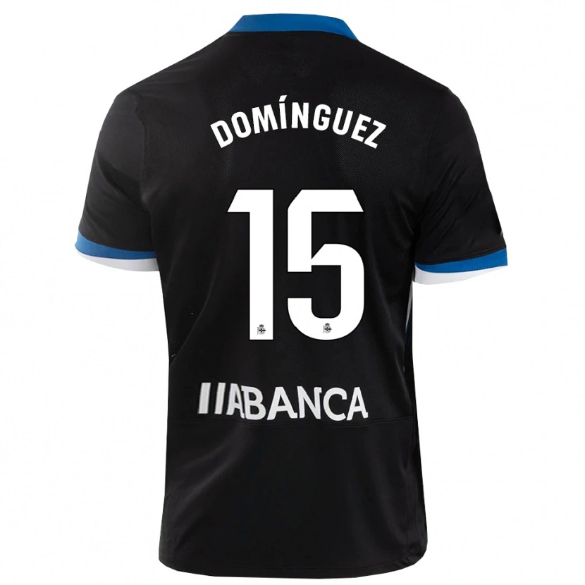 DanxenキッズDavid Domínguez#15黒 青 白アウェイシャツ2026/27ジャージーユニフォーム