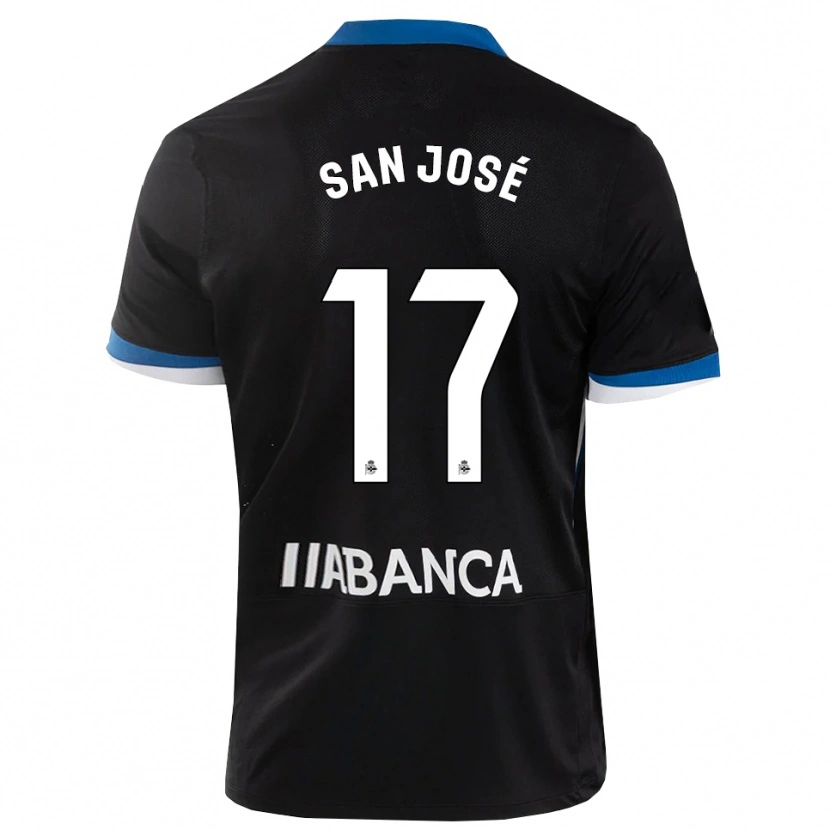 DanxenキッズKoke San José#17黒 青 白アウェイシャツ2026/27ジャージーユニフォーム