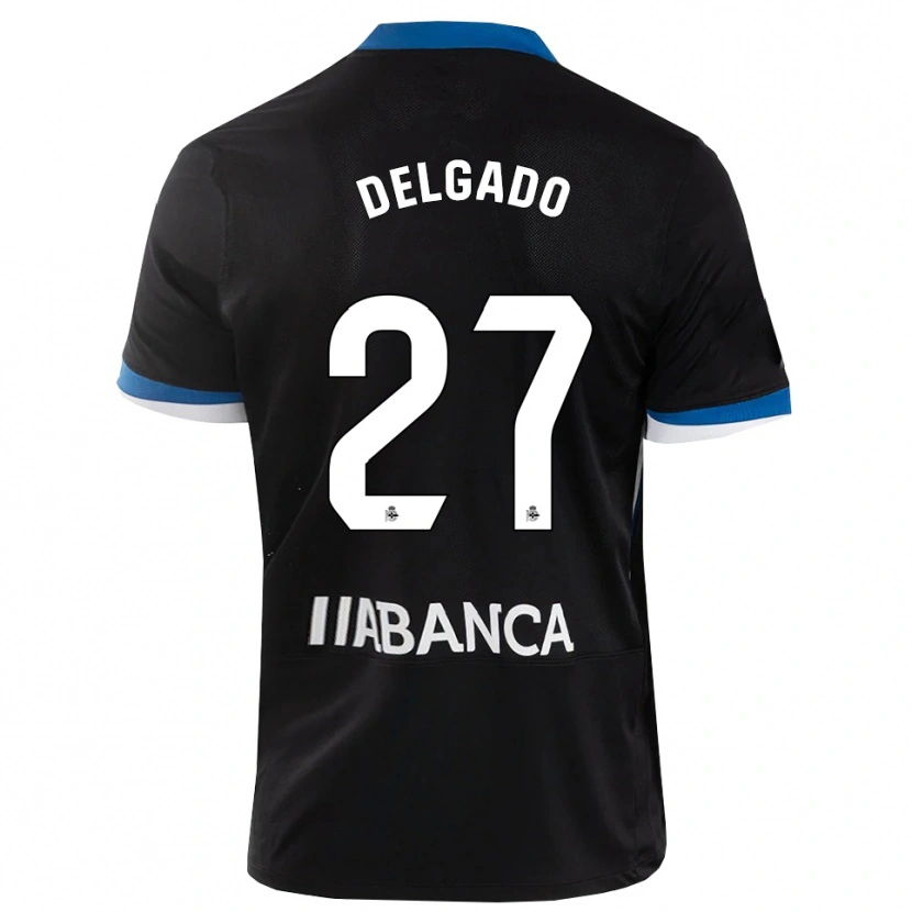 DanxenキッズÁlex Delgado#27黒 青 白アウェイシャツ2026/27ジャージーユニフォーム
