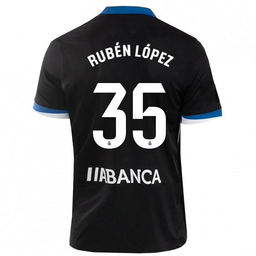 DanxenキッズRubén López#35黒 青 白アウェイシャツ2026/27ジャージーユニフォーム
