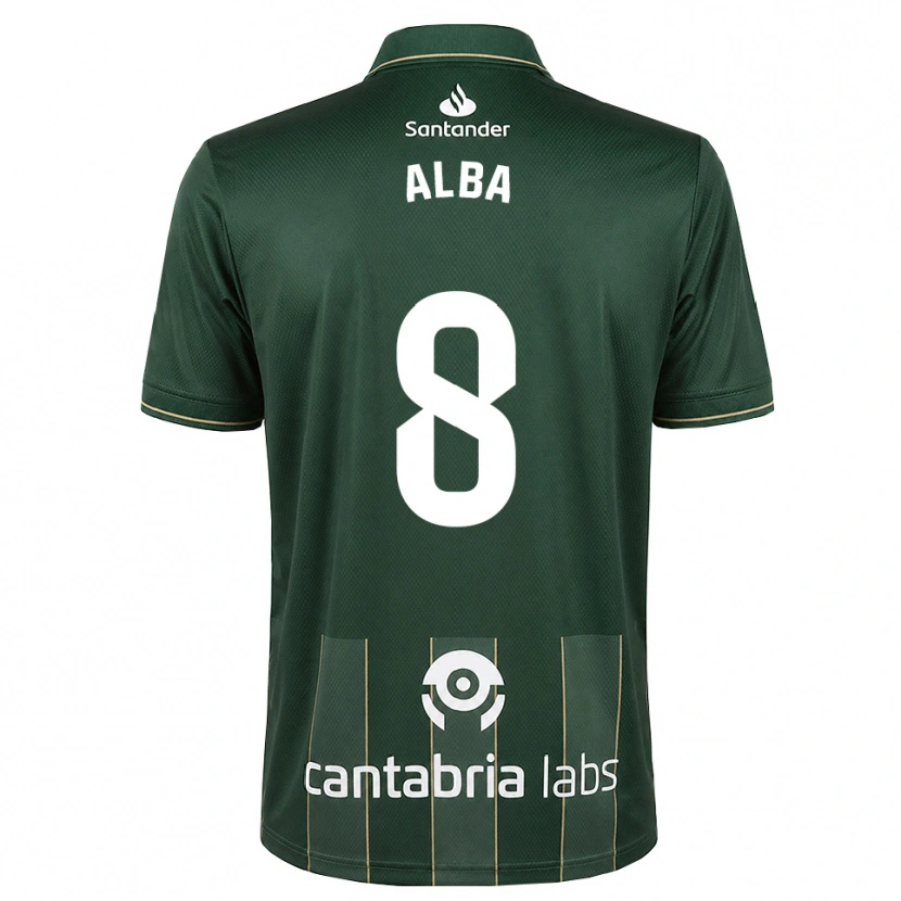 DanxenキッズAlba Luzuriaga Albelda#8ダークスレートグレー 白アウェイシャツ2026/27ジャージーユニフォーム