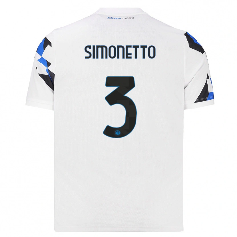 Danxenキッズフェデリコ・シモネット#3ホワイト レッドブルーアウェイシャツ2026/27ジャージーユニフォーム